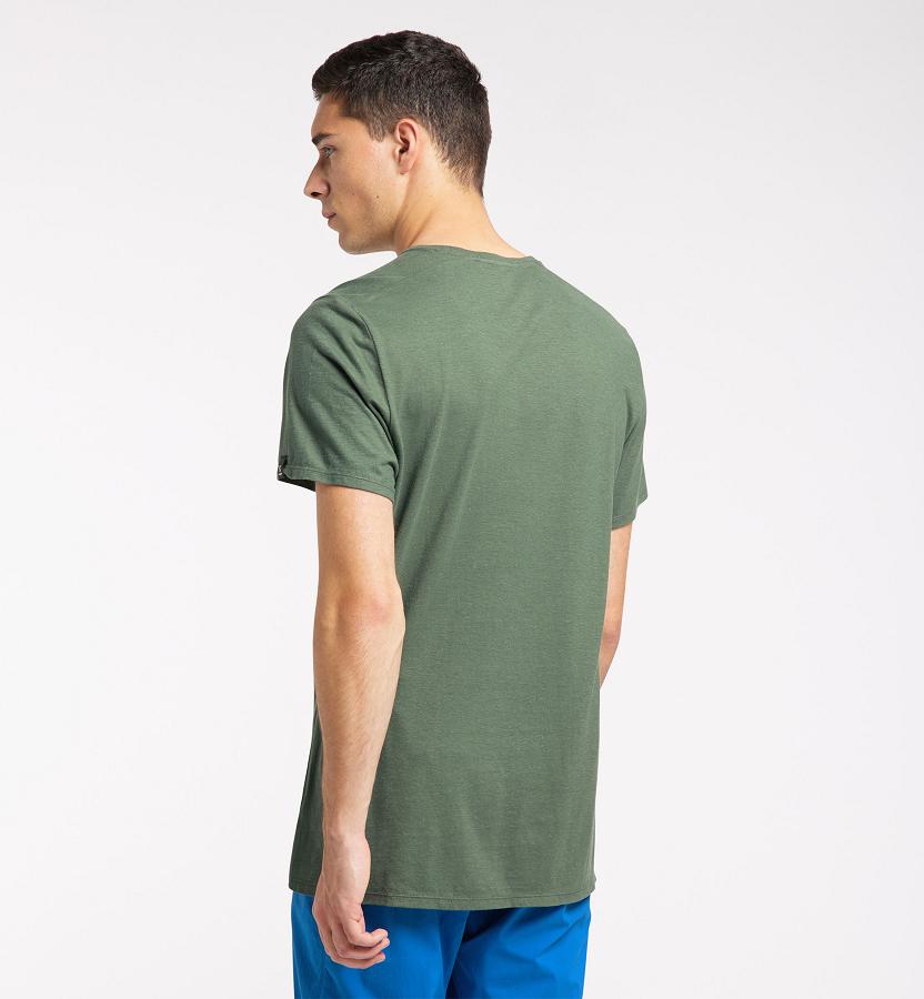 Haglöfs Mens Träd T-Shirt Dark Green New Zealand 52701KJMD
